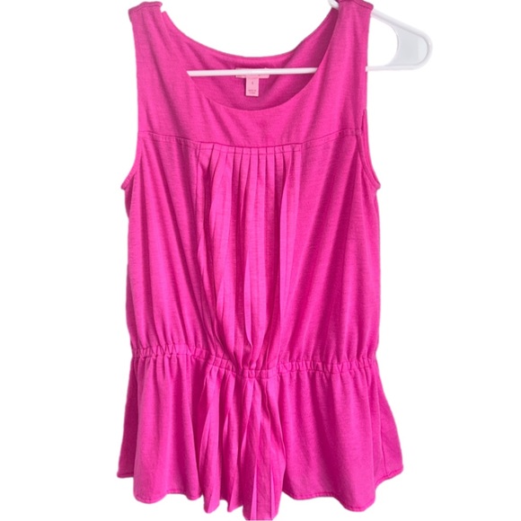 Lilly Pulitzer Tops - Lilly Pulitzer Pink Peplum Tank